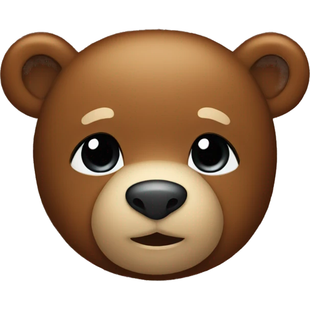 Cute bear with a brown carpet  emoji