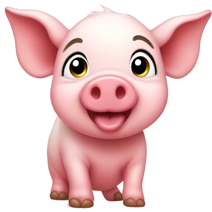 Adorable cartoon piglet  emoji