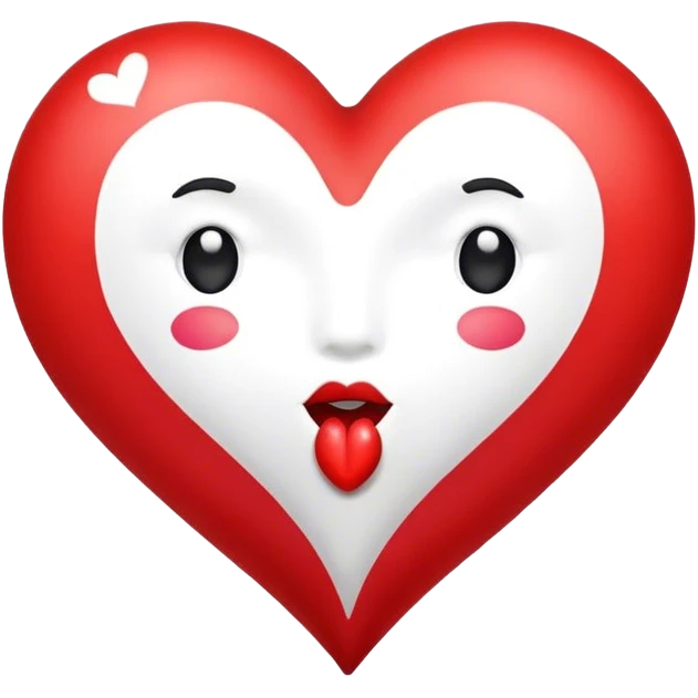 kiss and heart emoji