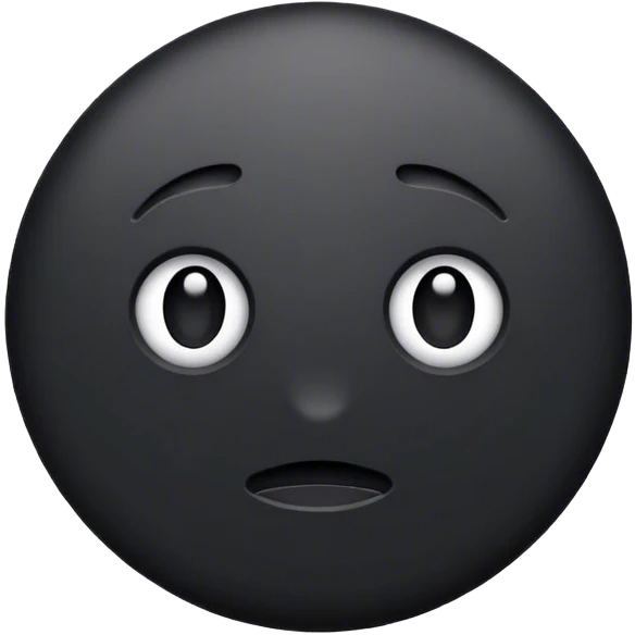 Matte black circle emoji