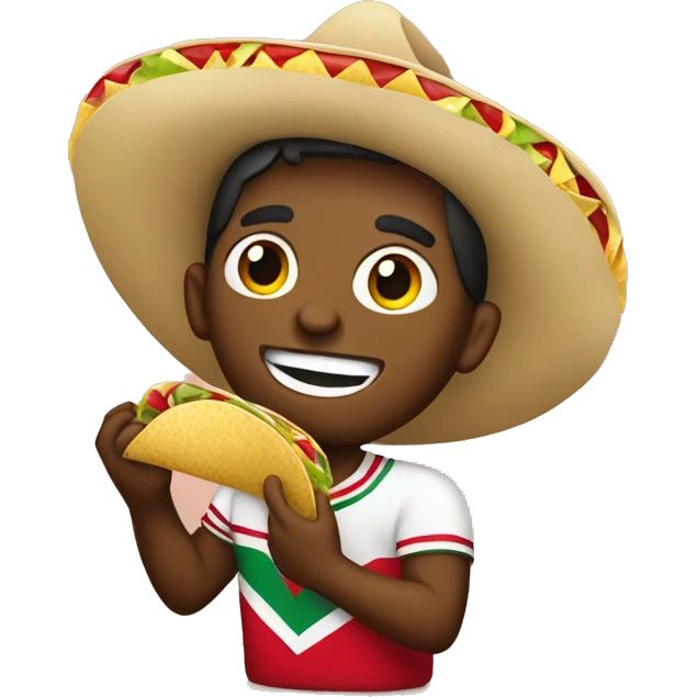 mexican eating tacos emoji