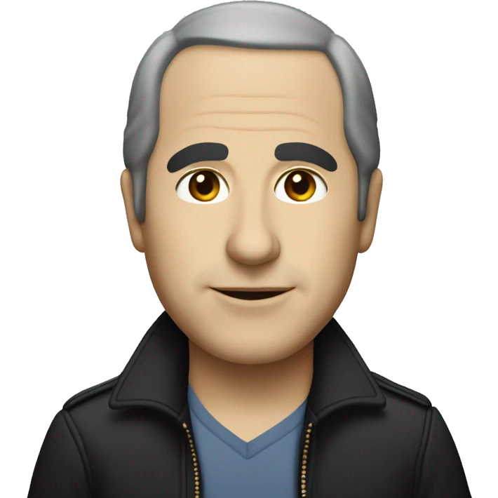 Paul Simon with dark straight hair and small dark mustache emoji
