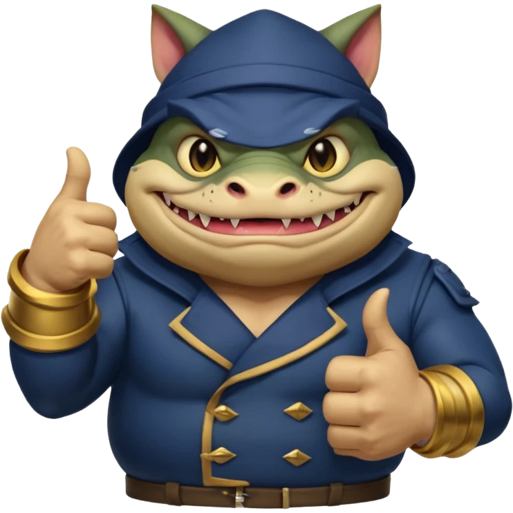tahm kench from lol giving a thumbs up emoji