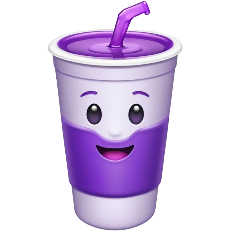 ios styrofoam cup with purple liquid inside (no straw) emoji