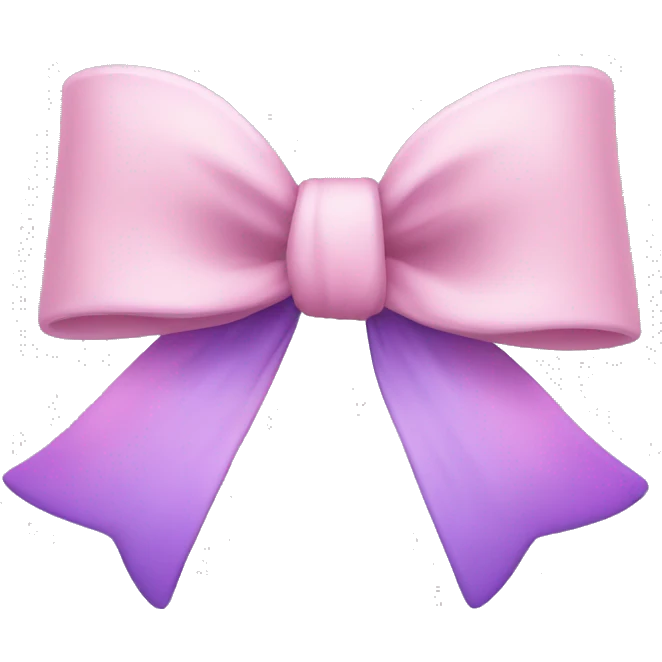 pastel pink and purple bow emoji