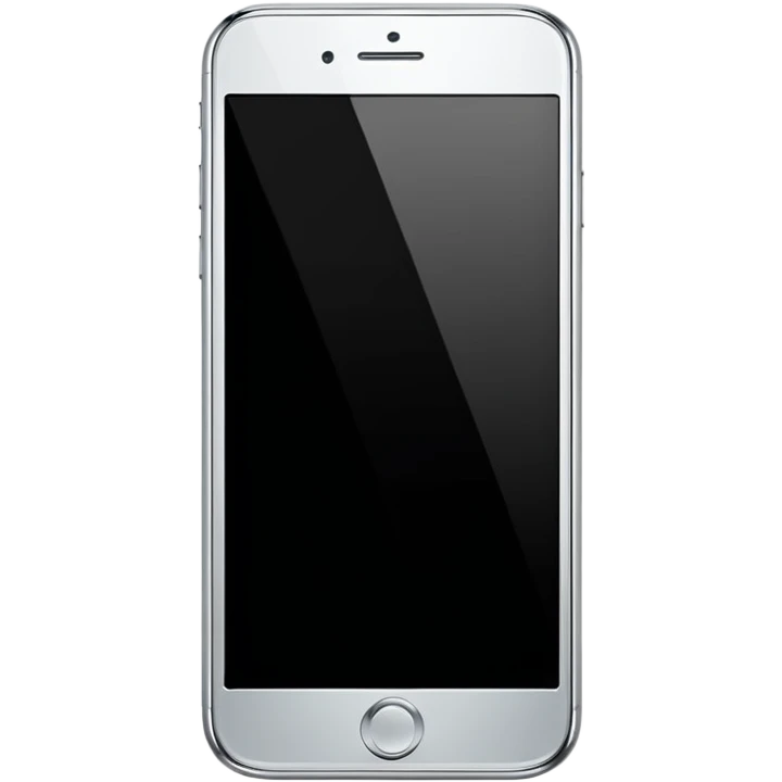 simple smart phone with a blank screen as an ios emoji emoji