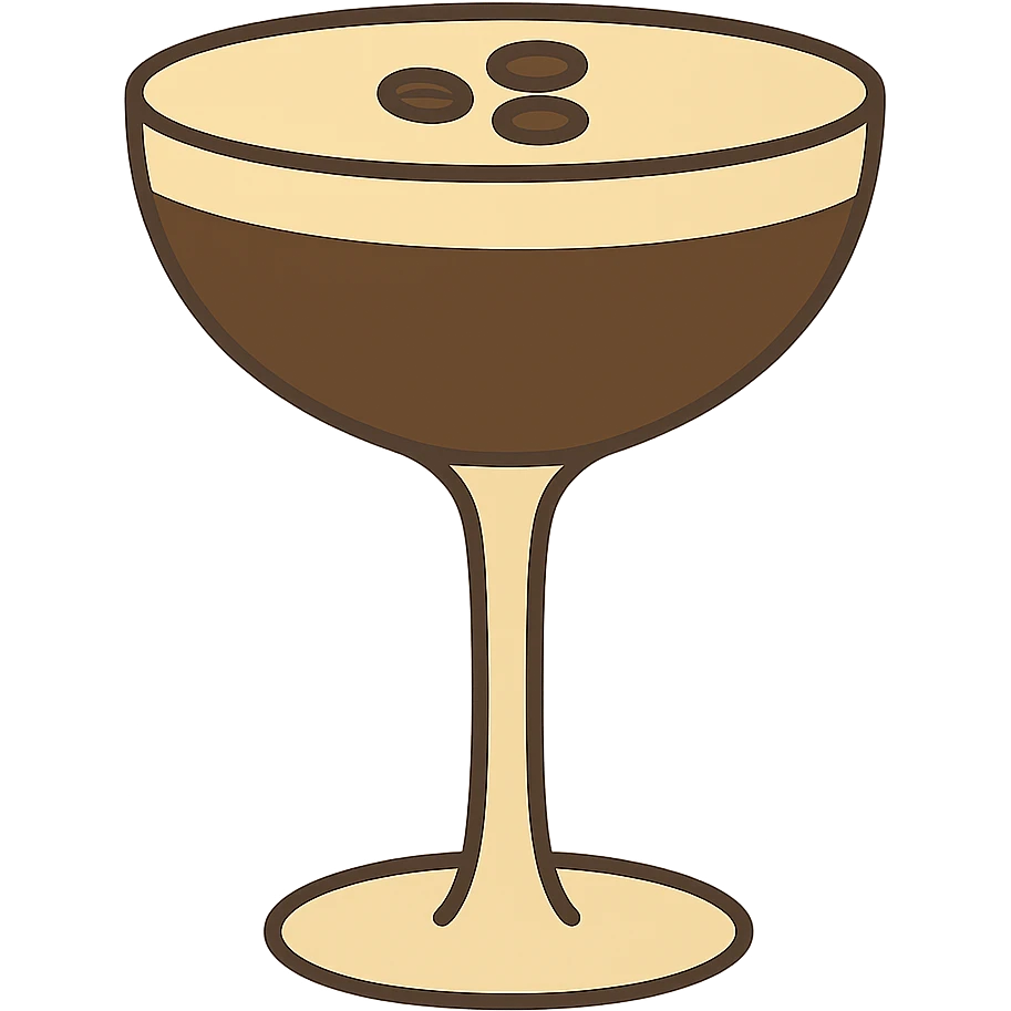 flat toon espresso martini emoji