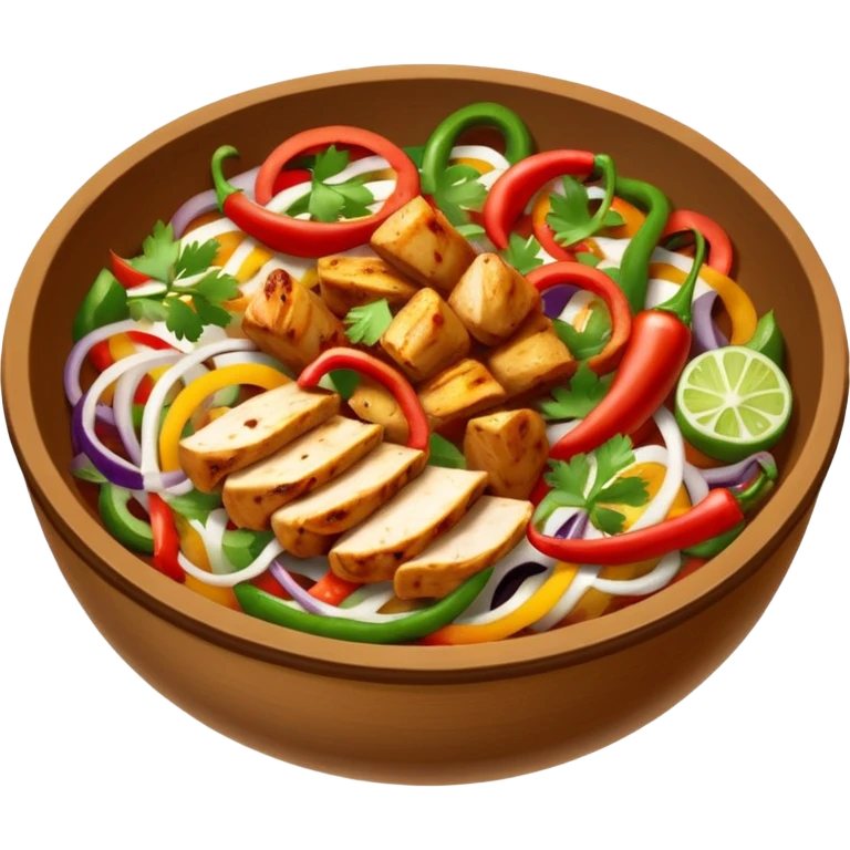 spicy chicken fajita bowl emoji
