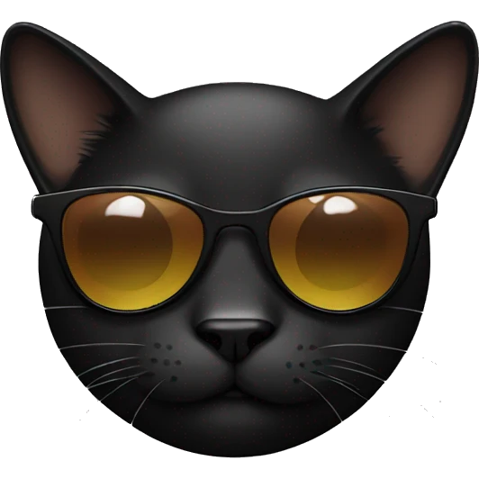 Black Cat with sunglasses emoji