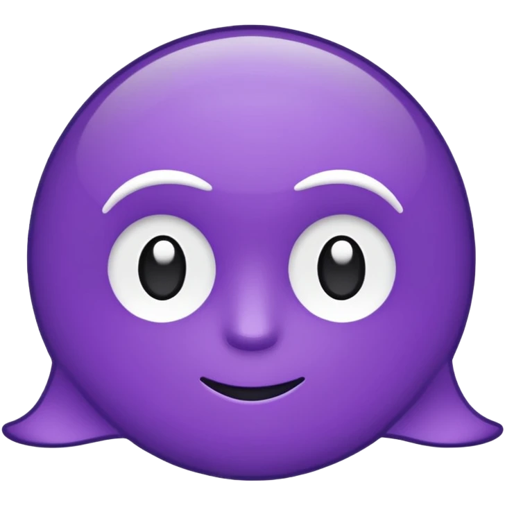 text that spells "me" in a shiny purple font sticker with white outline emoji