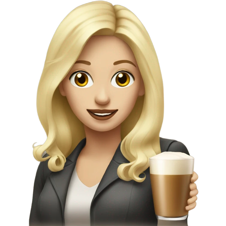 Blonde women with baileys  emoji