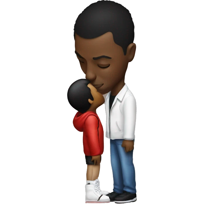 Micheal Jackson kissing Micheal Jordan  emoji
