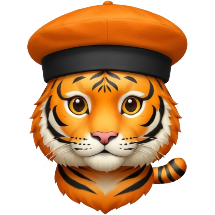 tiger with beret emoji