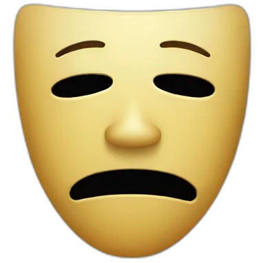 Sad emoji with taking happy mask emoji