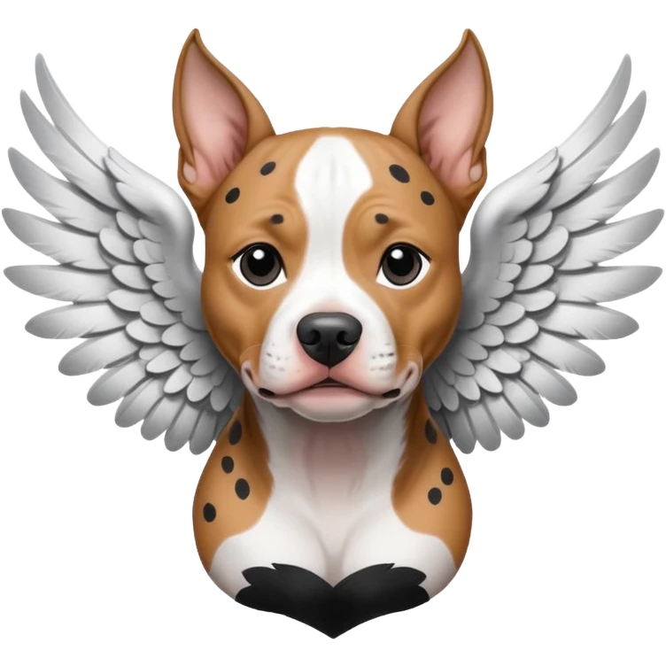 Pitbul manchas blancas y negras, hembra hacerla cln alistas como un angel  emoji