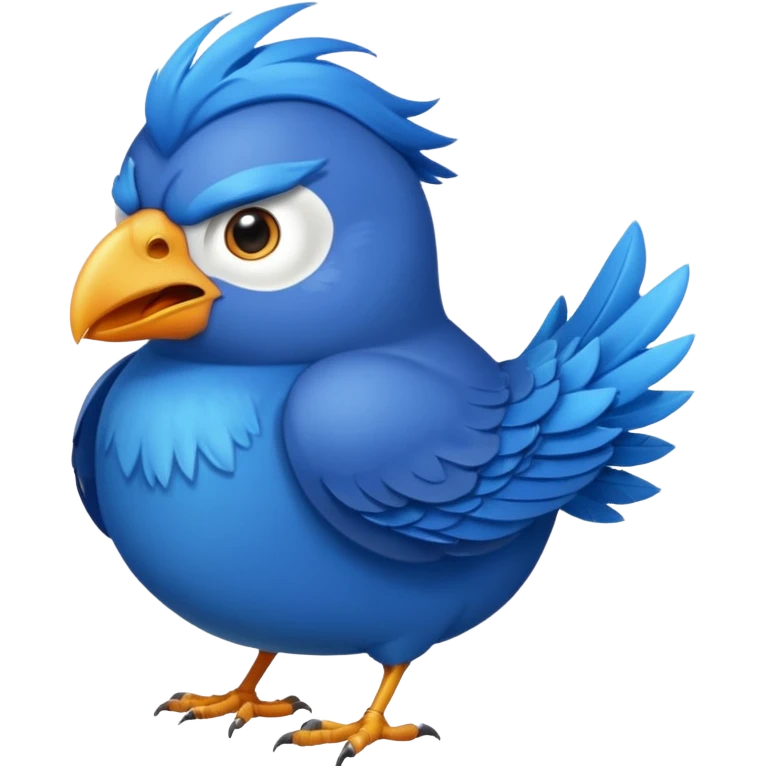 BLUE BIRD ANGRY  emoji
