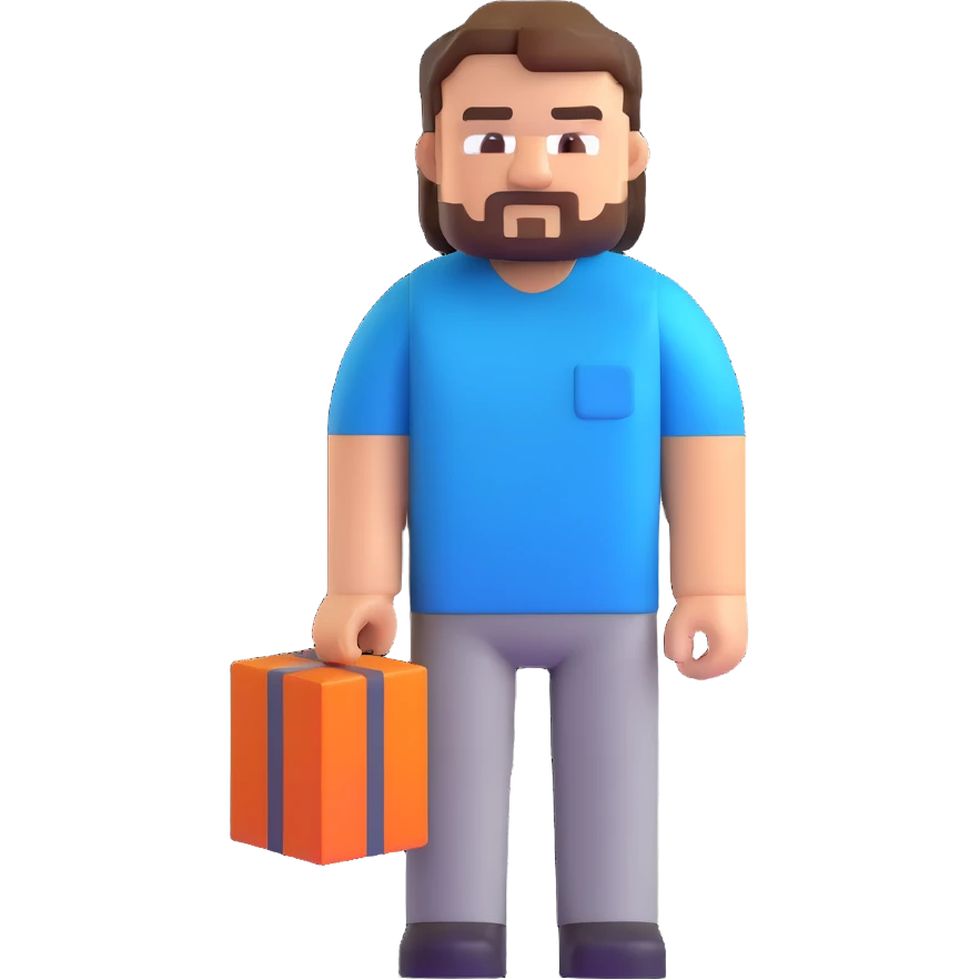 Minecraft character of Jack Black wearing a blue t-shirt emoji