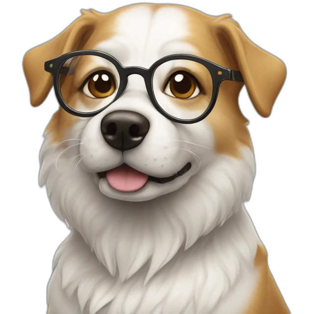 hund mit brille emoji