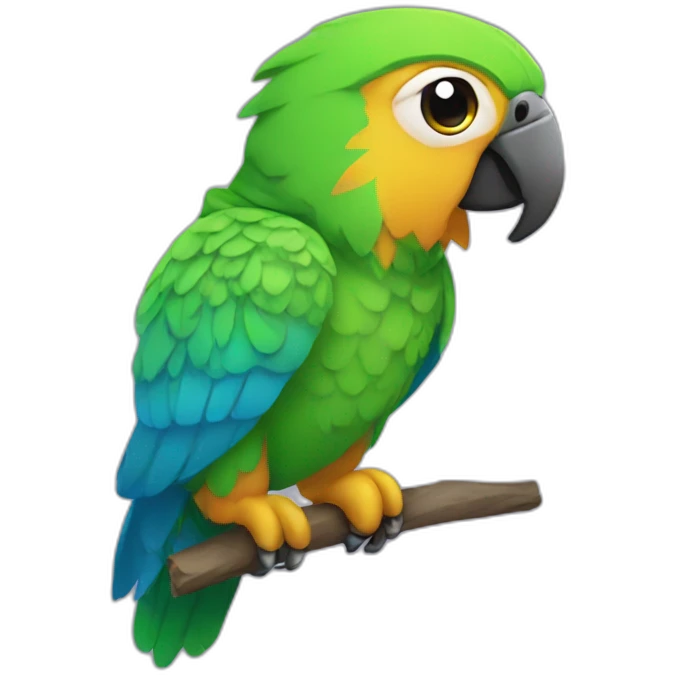Parrot wearing a hoodie emoji