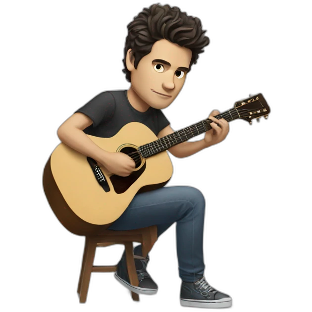 John Mayer playing guitar emoji