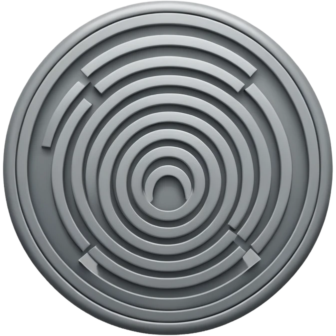 flat minimalist icon of a circle made of crenellations emoji