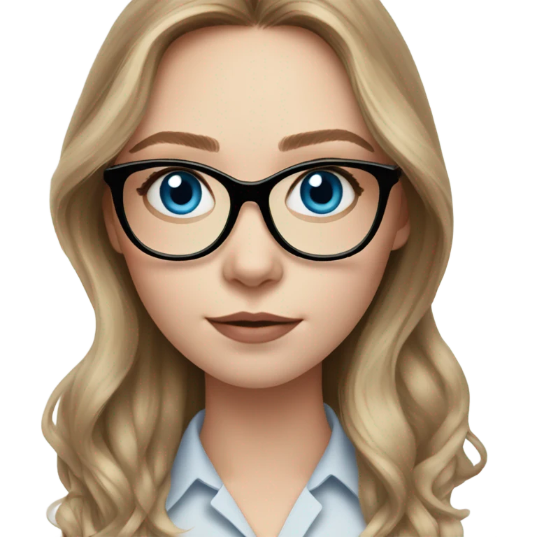 Elizabeth Olsen blue eyes wearing glasses  emoji