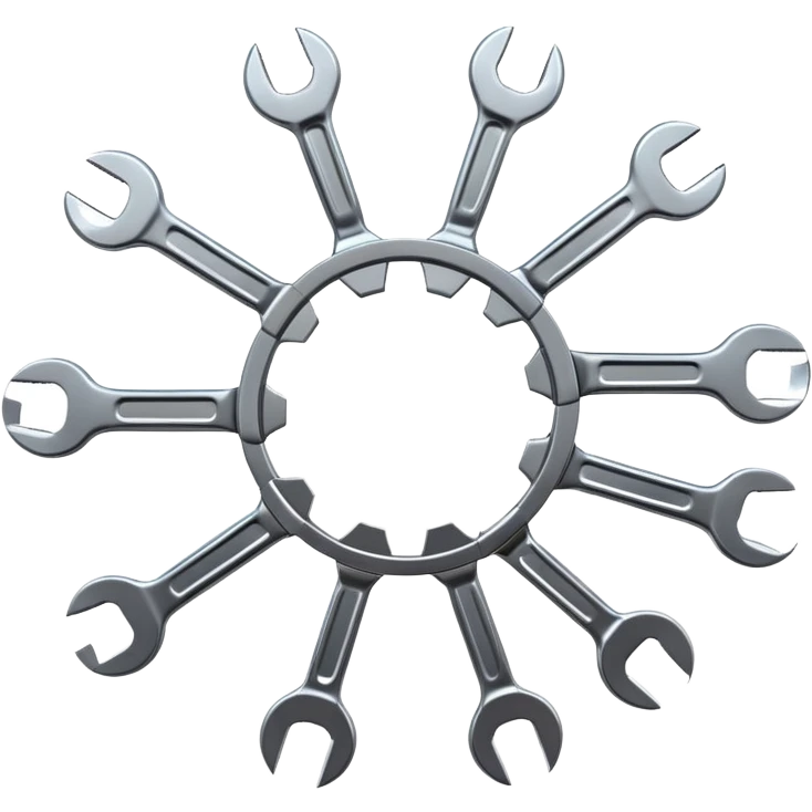 multiple spanners linking into a circle emoji