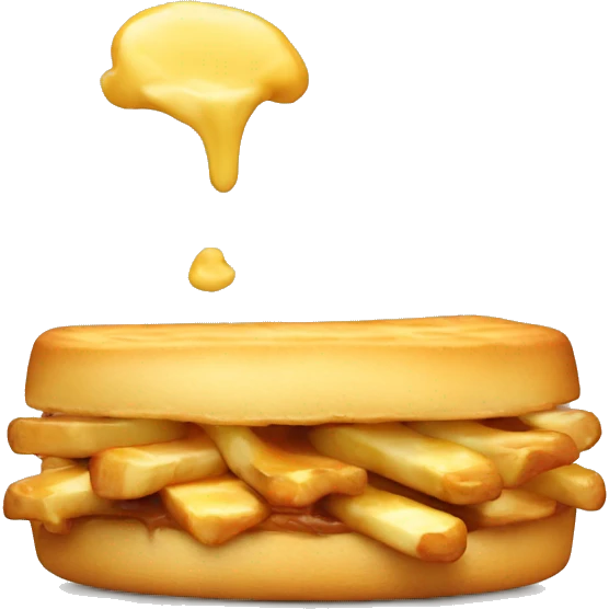 Chat qui mange de la poutine emoji