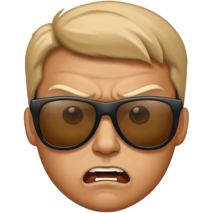 Angry face with sun glasses emoji