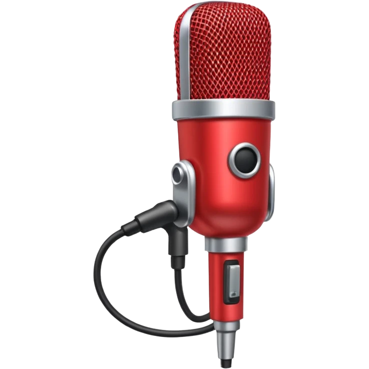 a real red microphone emoji