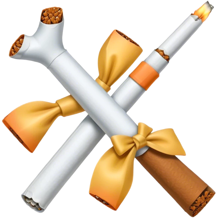 Cigarettes and a bow ￼ emoji