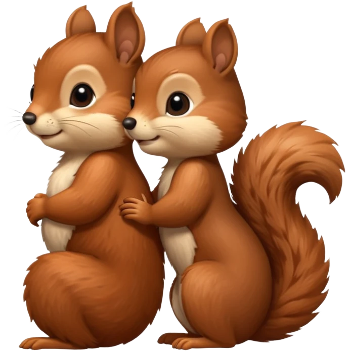 two squirrels cuddling emoji