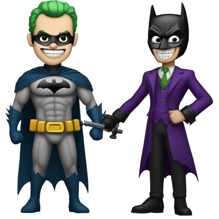 Batman fighting joker emoji