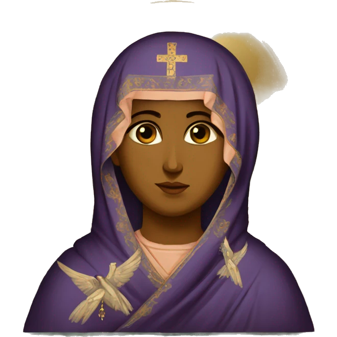 Orthodox Icon byzantin Theotokos emoji