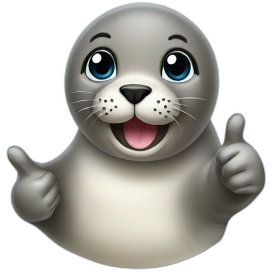 Seal gives thumbs up emoji