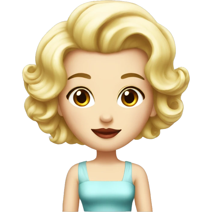 tete femme coiffure style marilyn emoji