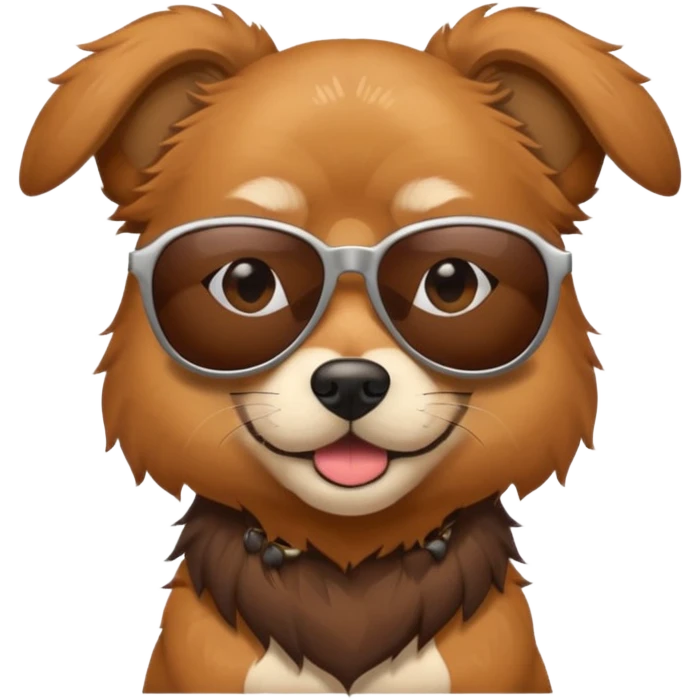 Dog wearing sunglasses emoji