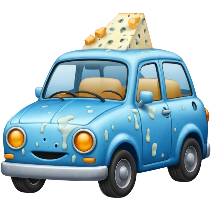 Blue cheese car  emoji