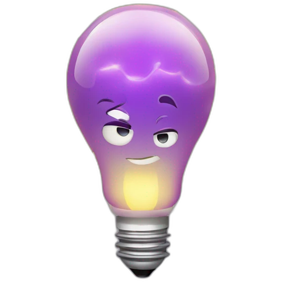 light bulb with little brain sparkles inside emoji