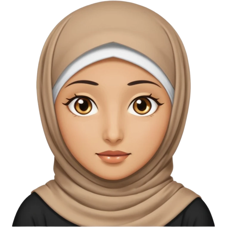 Hijabi with Chinese eyes emoji