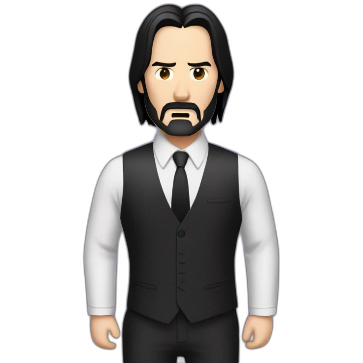 John wick is nervous in the job emoji