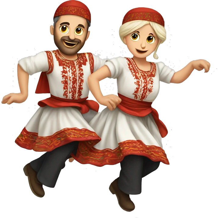Serbian folkore dance emoji