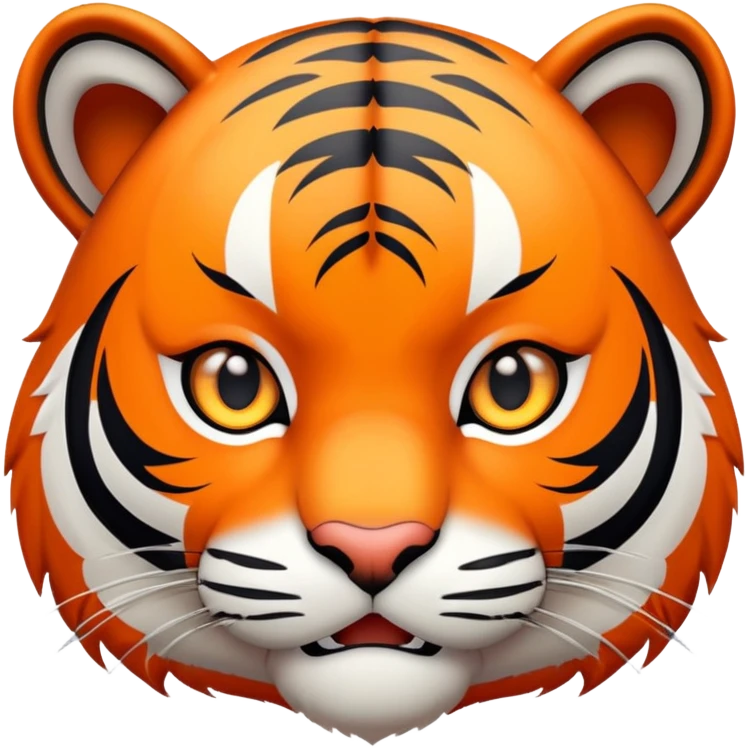 anime style tiger face with big expressive eyes for Twitch emote emoji