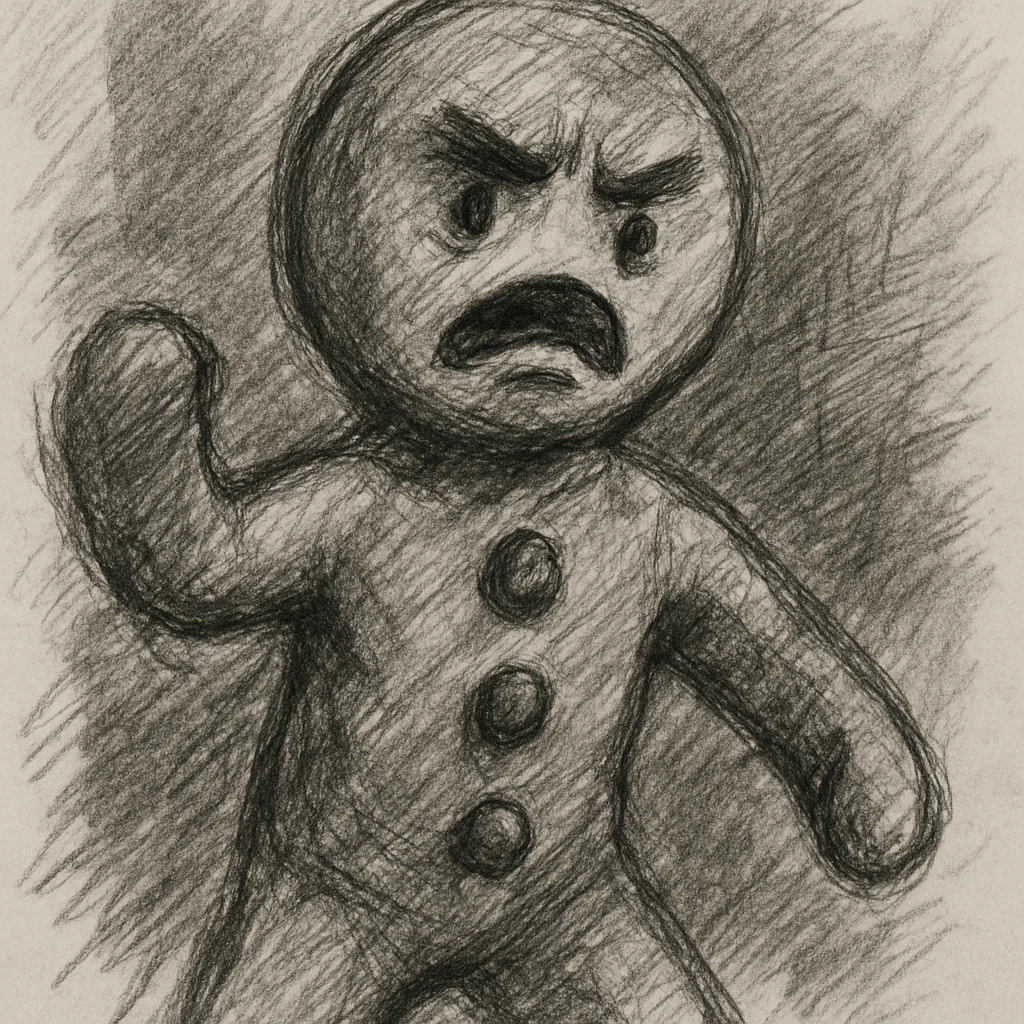 gingerbread man emoji