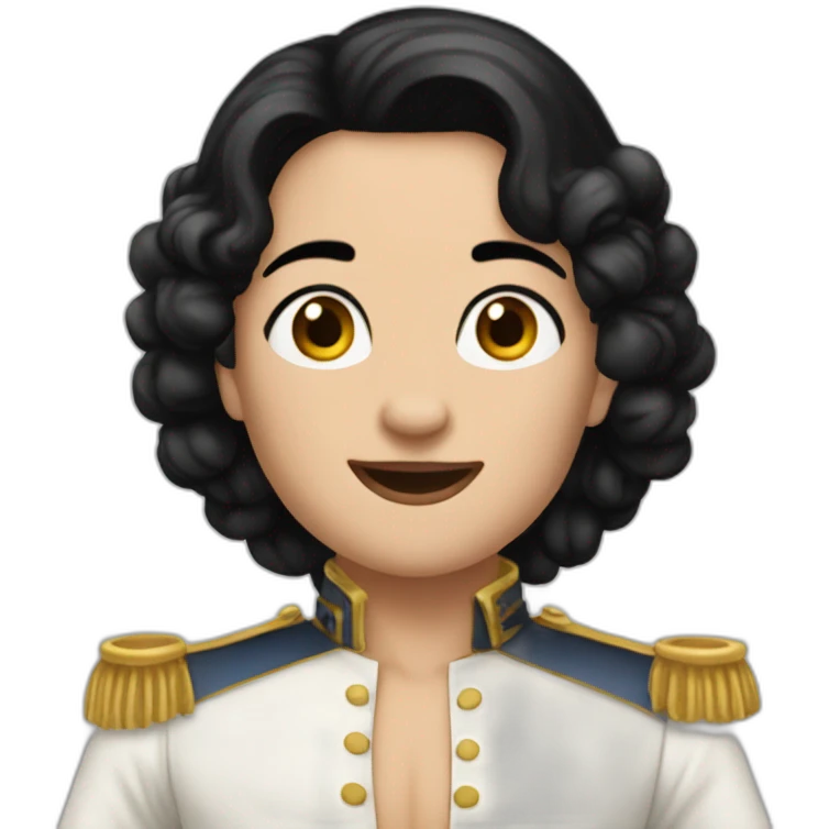 There is nothi Gwen can do Napoleon meme with black hair emoji