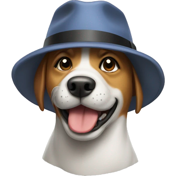 Dog wearing a hat emoji