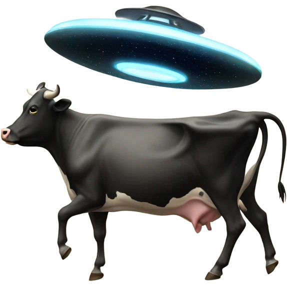 Ufo abducting a Cow emoji