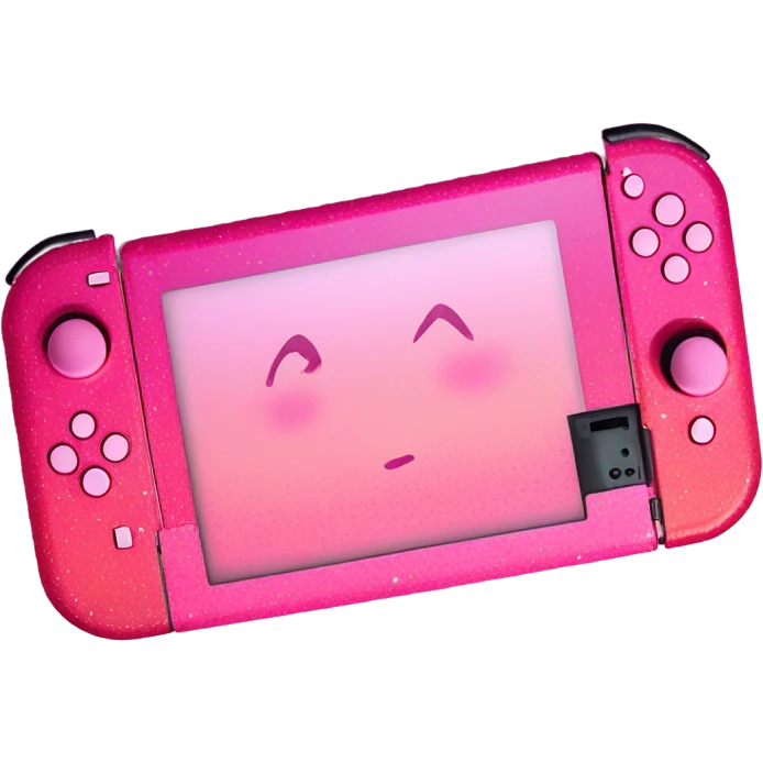Pink ombre Nintendo switch with glitter  emoji