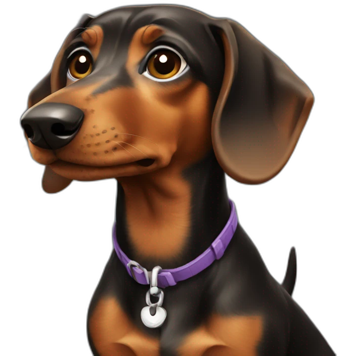 Dachshund negro emoji