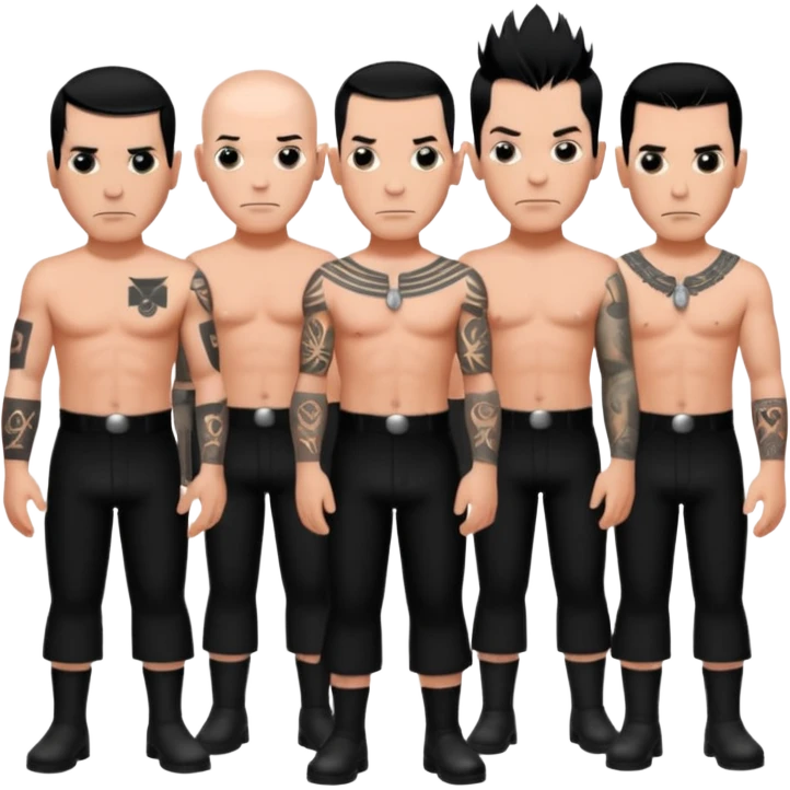 Whole rammstein band standing as a group emoji